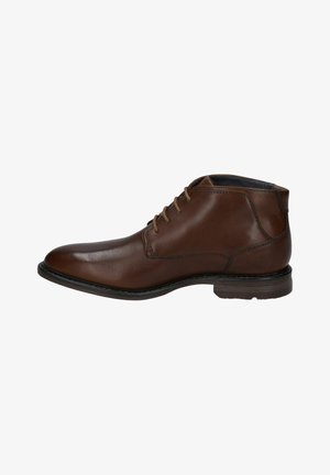 Bottines à lacets - cognac