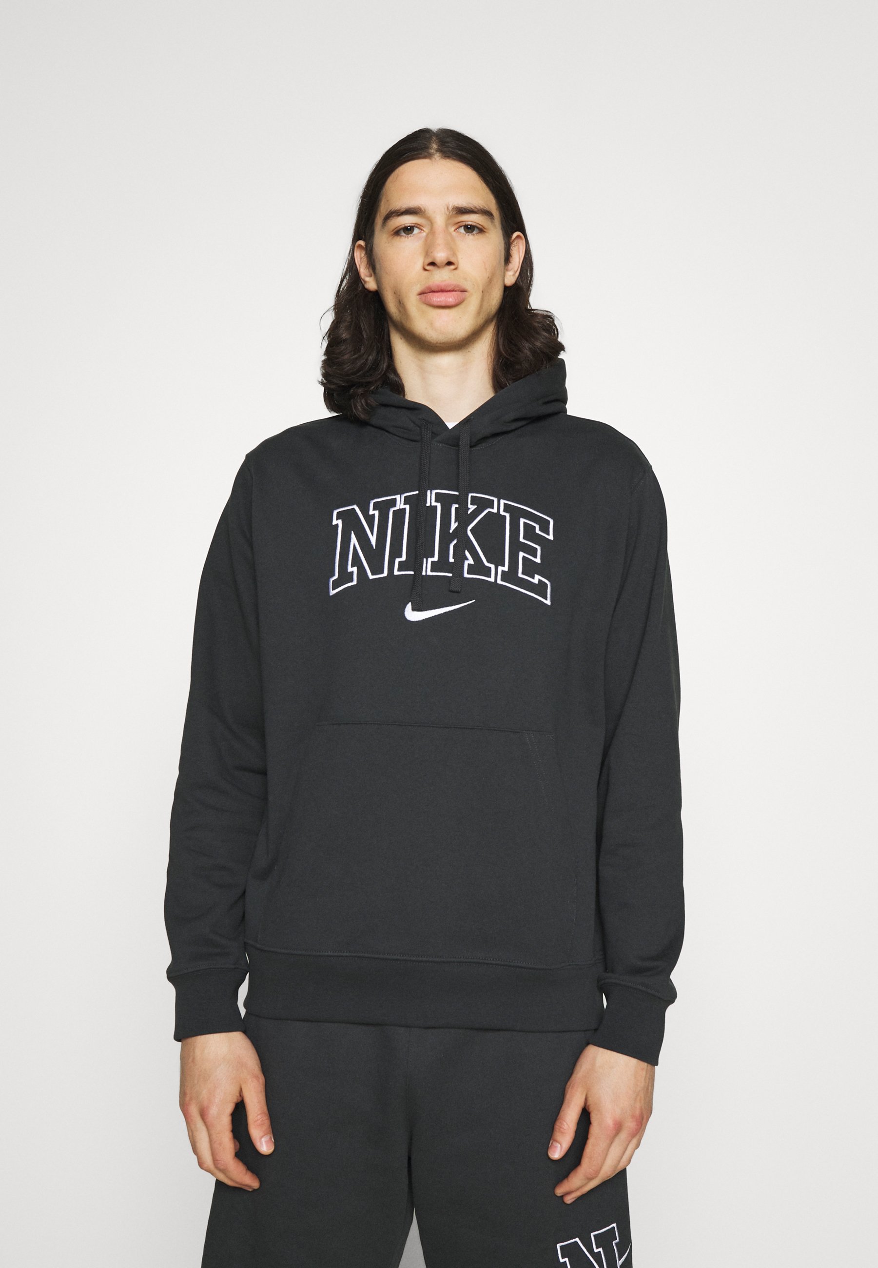 Nike Sportswear RETRO HOODIE - Sweatshirt - off noir/mottled dark - Zalando.co.uk