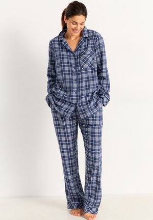 CHECKED SET - Nattplagg set - blue checked
