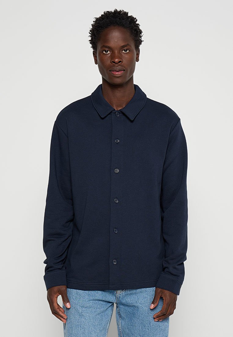 Selected Homme Sweater met rits donkerblauw