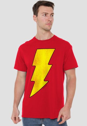 Cotton Soul, DC SHAZAM LOGO DISTRESSED - T-Shirt print - red
