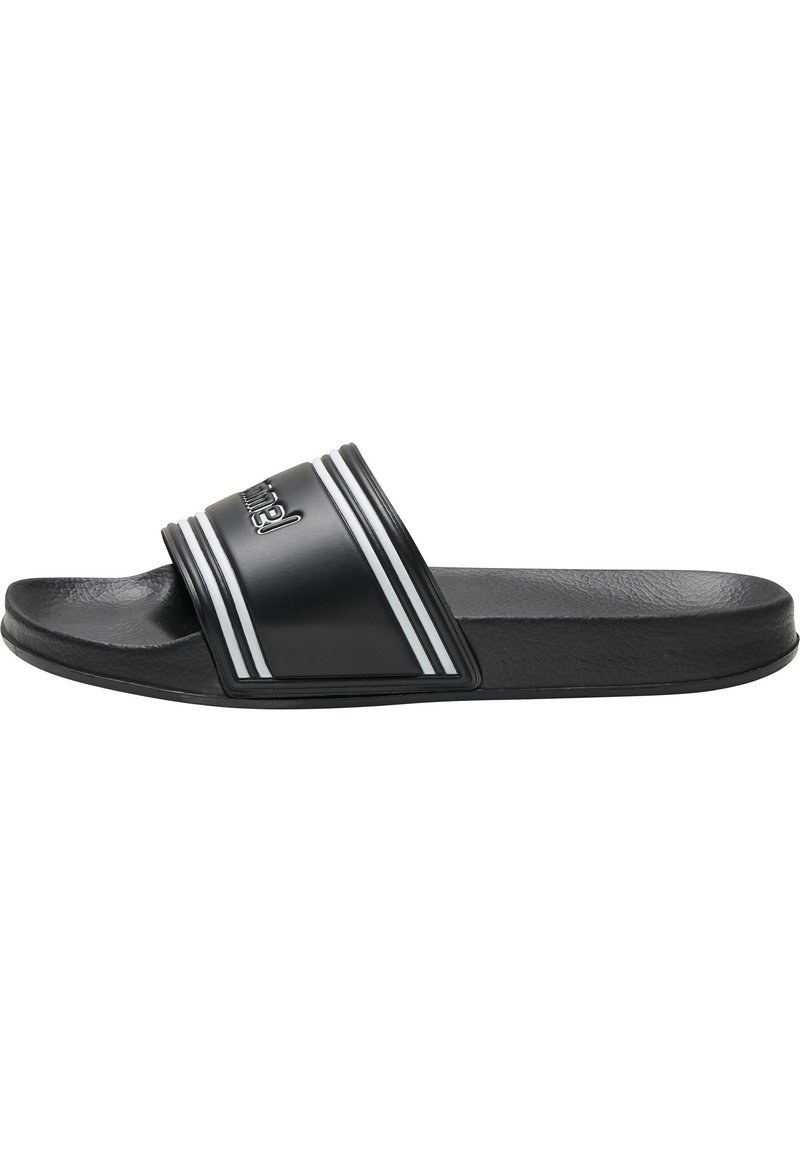 Hummel POOL SLIDE RETRO UNISEX - Badesandaler - black