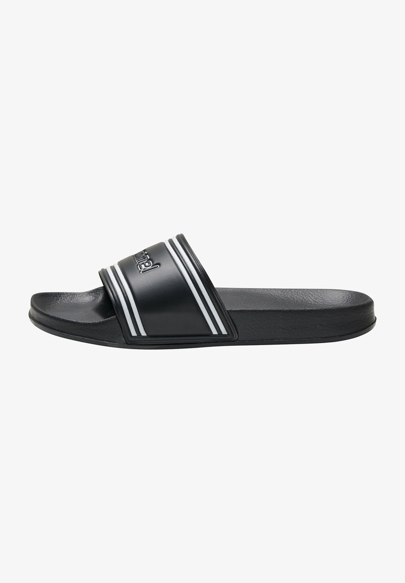 Hummel POOL SLIDE RETRO UNISEX - Badesandaler - black