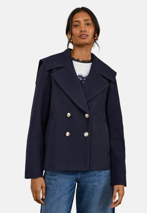Love & Roses, DOUBLE BREASTED CROPPED PEA COAT - Letná bunda - navy