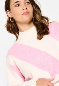 LolaLiza JACQUARD WITH STRIPES - Pulover - light pink
