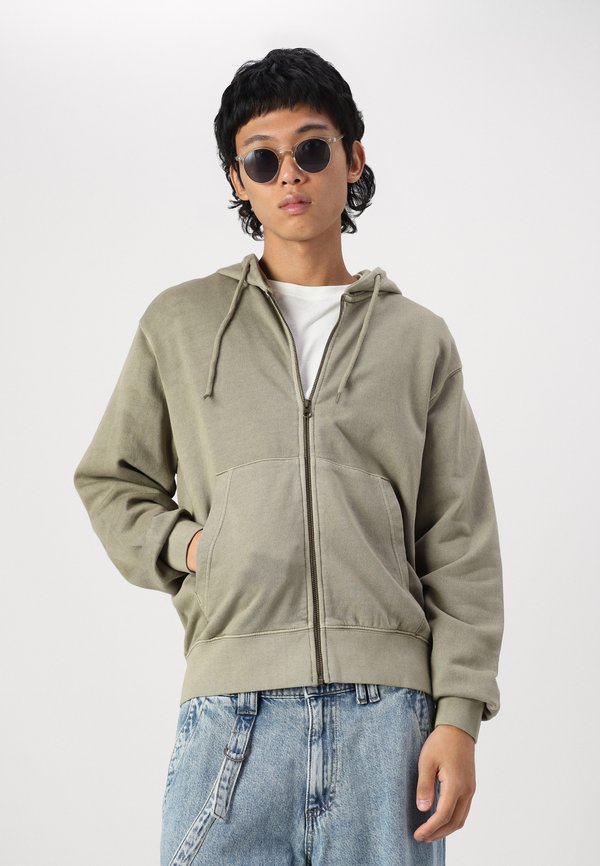 JJECHARGE OVERSIZE FADED ZIP HOODIE - Zip-up sweatshirt - silver sage3