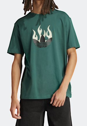 Print T-shirt - dark green