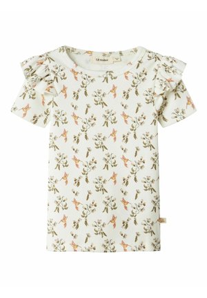 SLIM FIT - Tričko s potlačou - coconut milk
