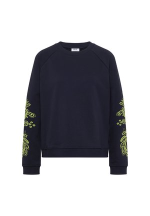 Cecil, SWEATSHIRT MIT ARTWORK AM ÄRMEL - Sweater - urban dark blue