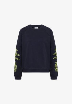 Cecil, SWEATSHIRT MIT ARTWORK AM ÄRMEL - Sweater - urban dark blue