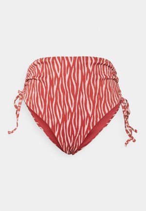 We Are We Wear ECO ANTONIA HIGH WAIST TIE SIDE PANT - Κάτω μέρος μπικίνι - red/pink