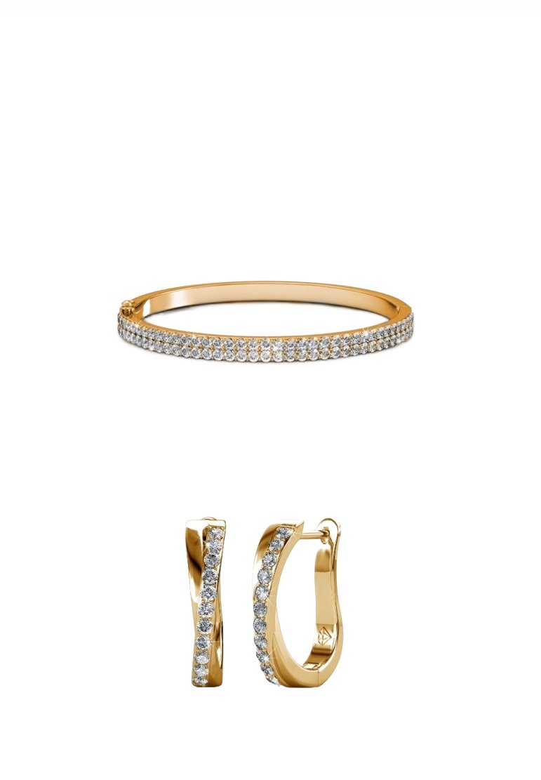 MYC Paris PARURES GLAMOUR CRISS - Orecchini - couleur or rose / cristal