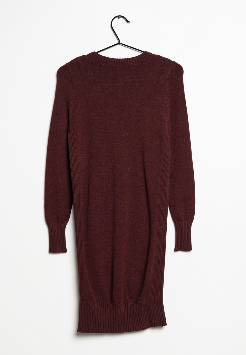 princess polly baby blue dress Burgundy Yumi Plum Pearl Detail Knitted Relaxed Jumper Dress main image 0