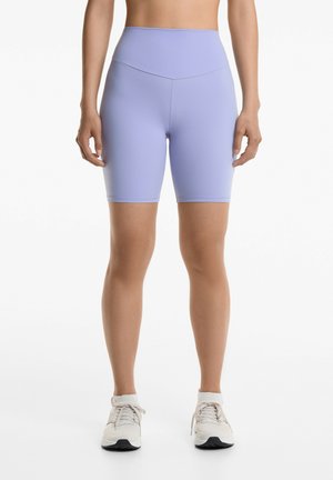 OYSHO COMFORTLUX HIGH-RISE 20cm BIKER  - Leggings - dark purple