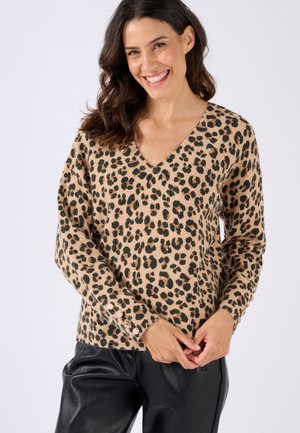 Maglione - beige animalier