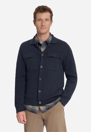 NO EXCESS, KNITTED OVERSHIRT - Strickjacke - dark night