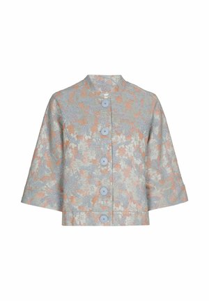 KURZES MIT STEHKRAGEN UND BLUMENPRINT - Lichte jas - lichtblauw