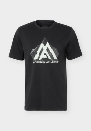 The North Face, TOPOGRAPHIC REGULAR SHORT SLEEVE TEE - T-shirts print - black