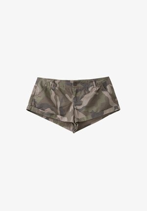 Stradivarius, REGULAR CAMOUFLAGE PRINT SHORTS - Short - khaki