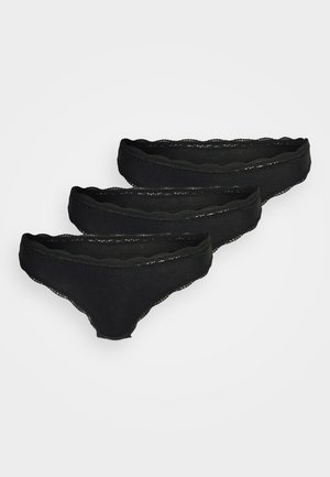 THONG 3 PACK - Tanga - black