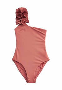 Next RUFFLE ONE SHOULDER TUMMY CONTROL - Baddräkt - pink