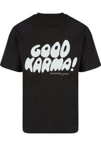Another Cotton Lab GOOD KARMA CLUB OVERSIZE - Marškinėliai su spaudiniu - black
