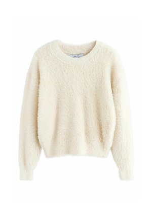 BEAR TEXTURE CREW NECK - Strickpullover - ecru
