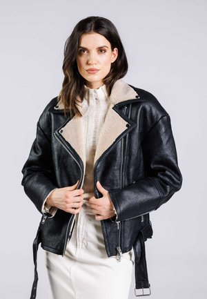 FIRST ONE-FN - Leren jas - black