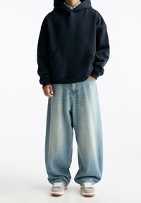 PULL&BEAR Mikina s kapucí - dark blue