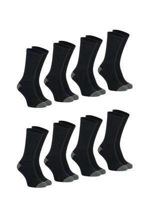 8 PACK - Chaussettes - noir gris chiné foncé