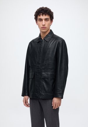 Selected, SLMREDDING  - Яке от изкуствена кожа - black