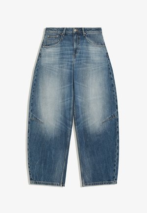 Bershka, CROPPED BARREL - JEANS - Jean baggy - light blue
