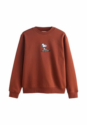 REGULAR FIT - SNOOPY LICENCE GRAPHIC BACK CREW - Felpa - rust brown