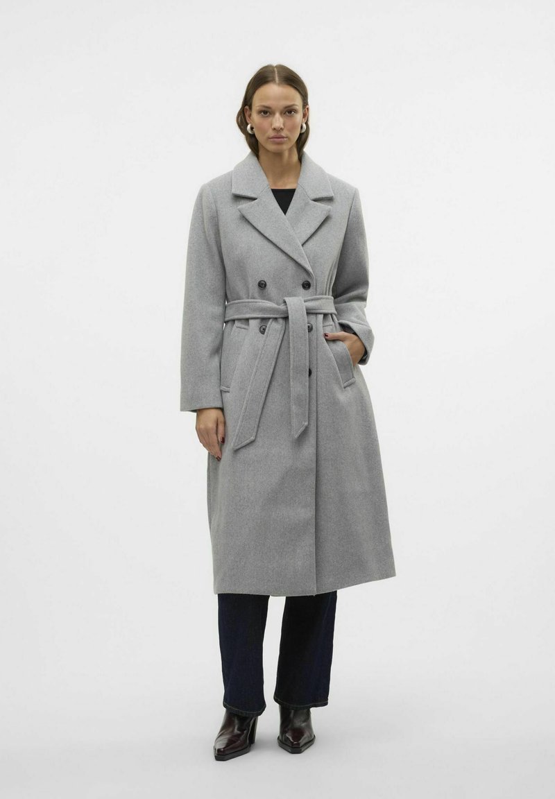 Vero Moda VMNORR - Trenchcoat - light grey melange