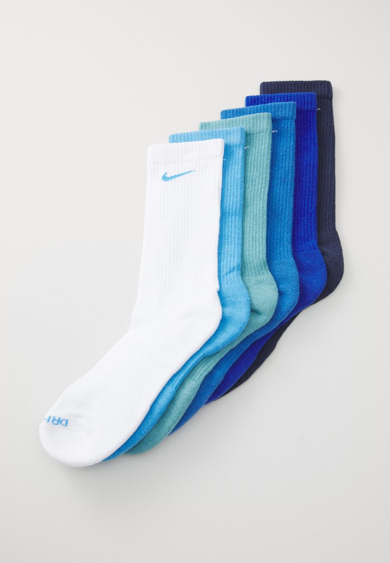 Nike Performance - EVERYDAY PLUS CREW UNISEX 6 PACK - Chaussettes de sport - university blue/white/denim turq/game royal/star blue/midnight navy, Agrandir