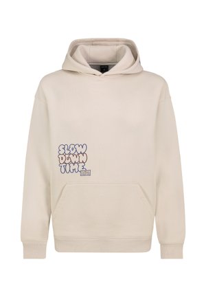 MIT STICKEREI - Hoodie - light beige