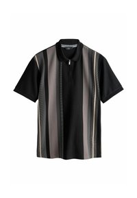 VERITCAL STRIPE - REGULAR FIT - Polo marškinėliai - black white