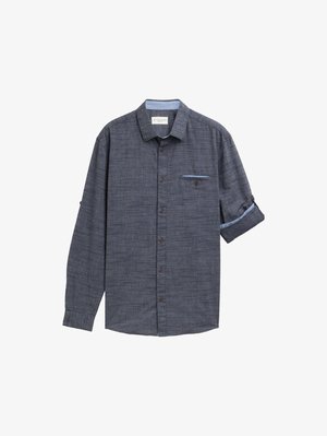 REGULAR FIT MIT TURN-UP-FUNKTION - Majica - navy white fil a fil dobby