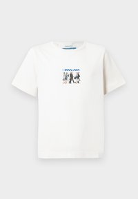 SLHDAN PANAM O NECK TEE - T-shirt imprimé - egret