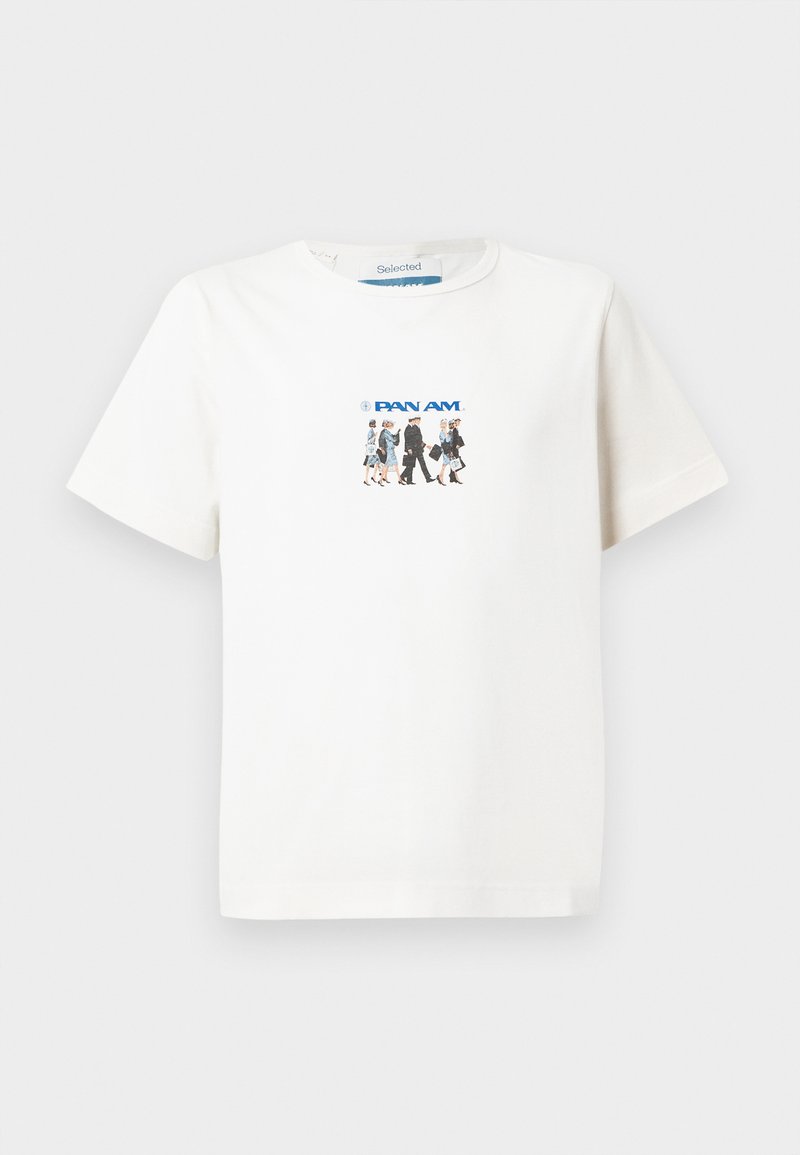 Selected Homme T-shirt print lichtblauw denim