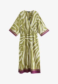 Atlasīts, green cream zebra print