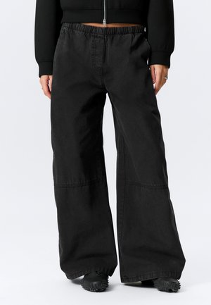 Weekday LOW RISE BAGGY WASHED - Pantaloni - washed black