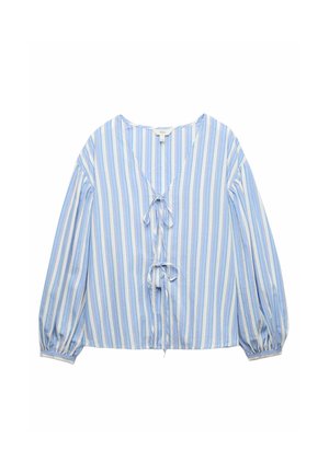 Marks & Spencer, STRIPE TIE FRONT - Blusa - blue mix