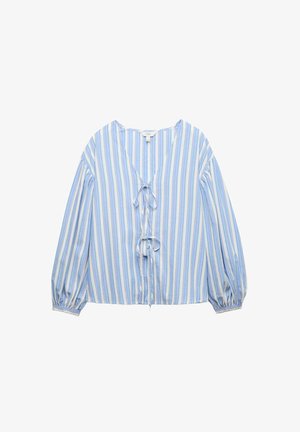 Marks & Spencer, STRIPE TIE FRONT - Blusa - blue mix