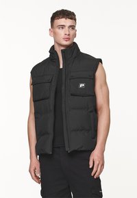 Pegador TARBAL PUFFER VEST - Strukirani kaput - black