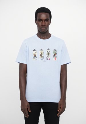 PS Paul Smith ANIMAL SPRAY CANS - Print T-shirt - light blue