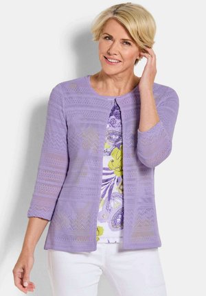 LEICHTE IN AJOUR-OPTIK - Strickjacke - lilac