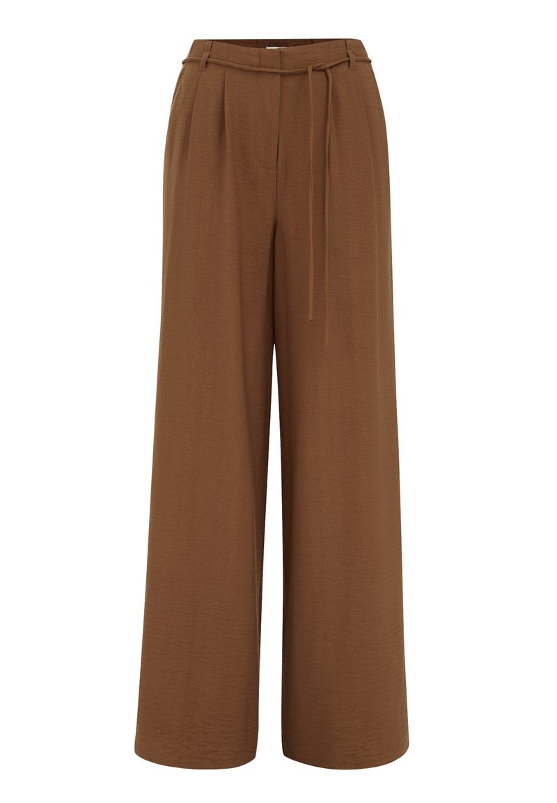 WE Fashion Broek donkerbruin mêleerd