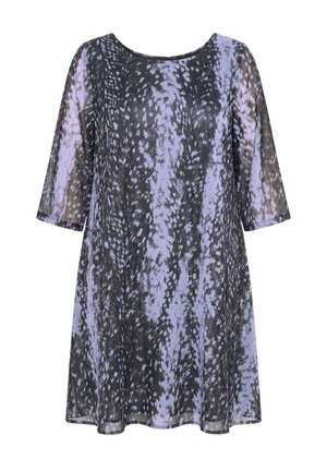 MIAMODA, MESHKLEID, A-LINIE, ANIMAL-MUSTER, JERSEY-UNTERKLEID - Freizeitkleid - lead grey
