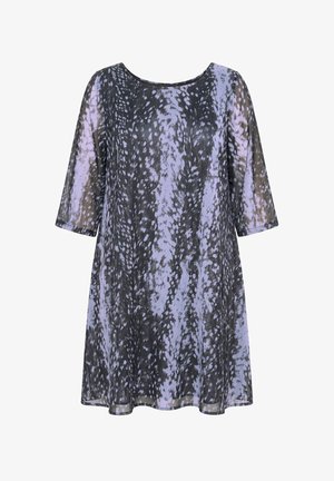 MIAMODA, MESHKLEID, A-LINIE, ANIMAL-MUSTER, JERSEY-UNTERKLEID - Freizeitkleid - lead grey